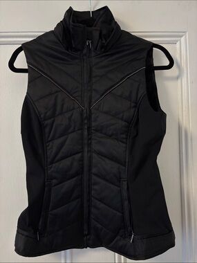 White House Black Market Black Quilted Vest
